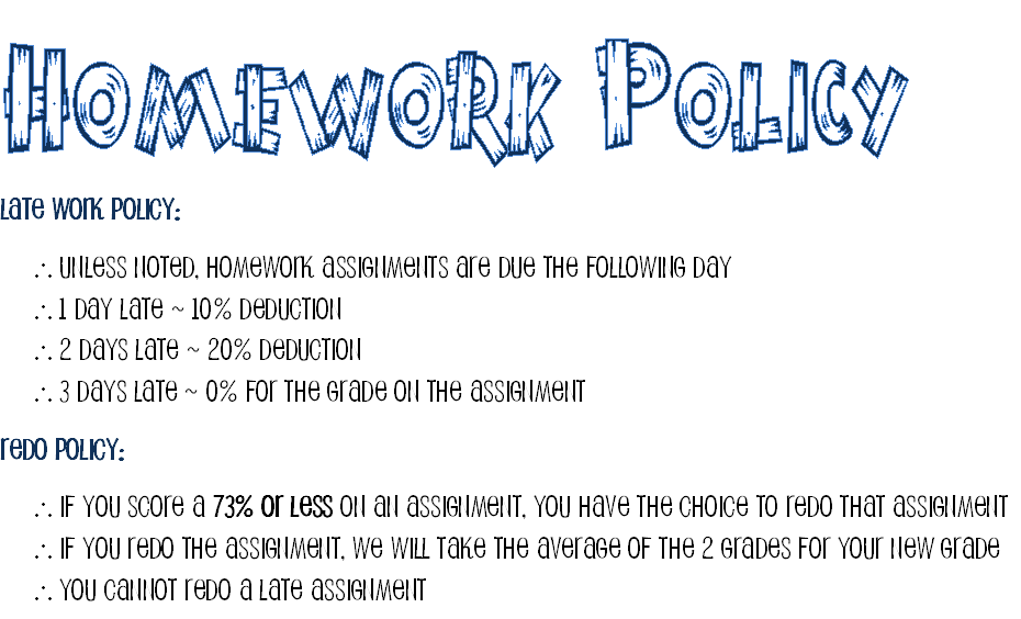 homework policies in schools